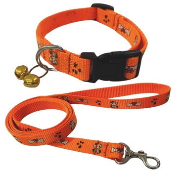 Printed Puppy Collar & Leash Set – Stylish & Comfortable